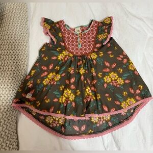 Wild flowers Preloved hi-low tunic size 4